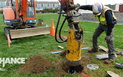 Монтаж винтовых свай